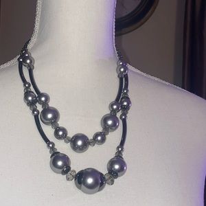 Faux pearl necklace